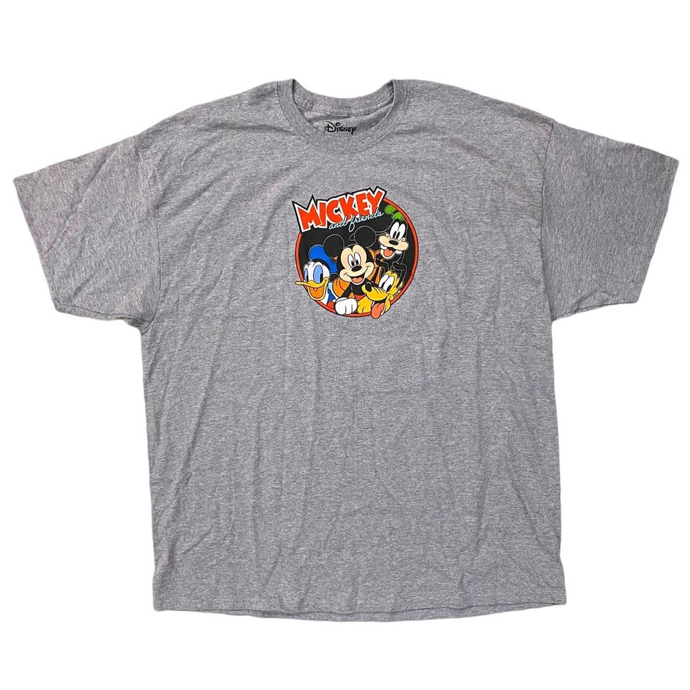 Mickey & Friends Mickey Mouse, Donald Duck, & Goofy Tee T-Shirt - Heather Gray